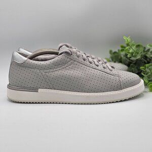 Hush Puppies Sabine Sneakers Womens 10 Vapor Gray Perforated Leather HW06591-050